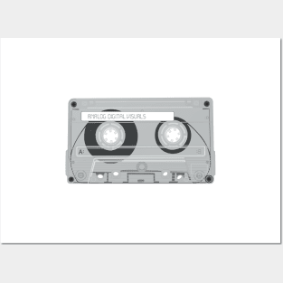 Cassette Tape (Gray Colorway) Analog / Music Posters and Art